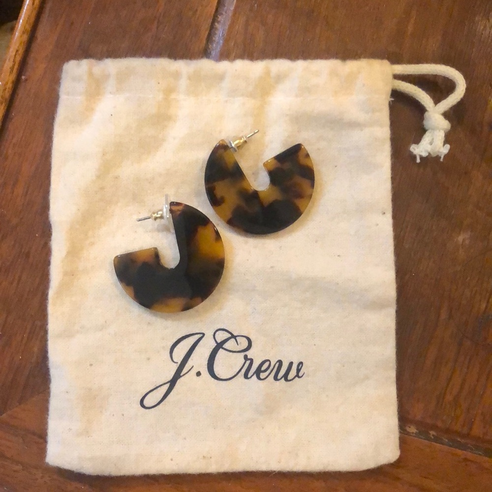 J crew tortoiseshell earrings